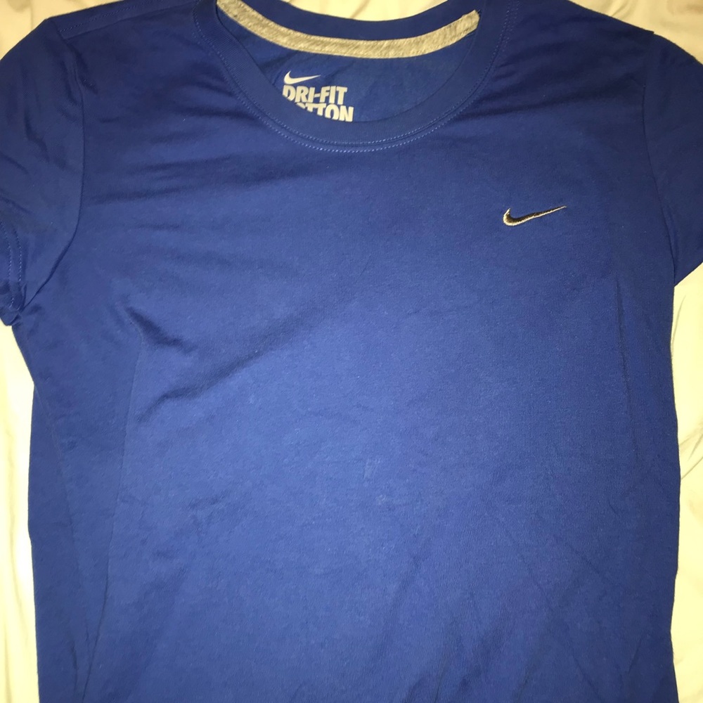 Dry fit cotton blue Nike shirt